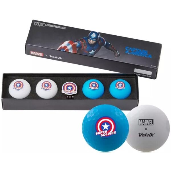 VOLVIK MARVEL CAPTAIN AMERICA 2.0 Golfové loptičky