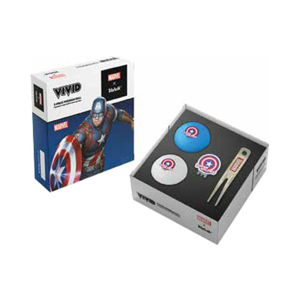 VOLVIK MARVEL CAPTAIN AMERICA Set golfových loptičiek