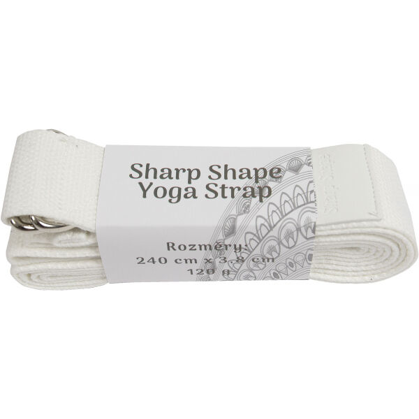 SHARP SHAPE YOGA STRAP WHITE Joga pás