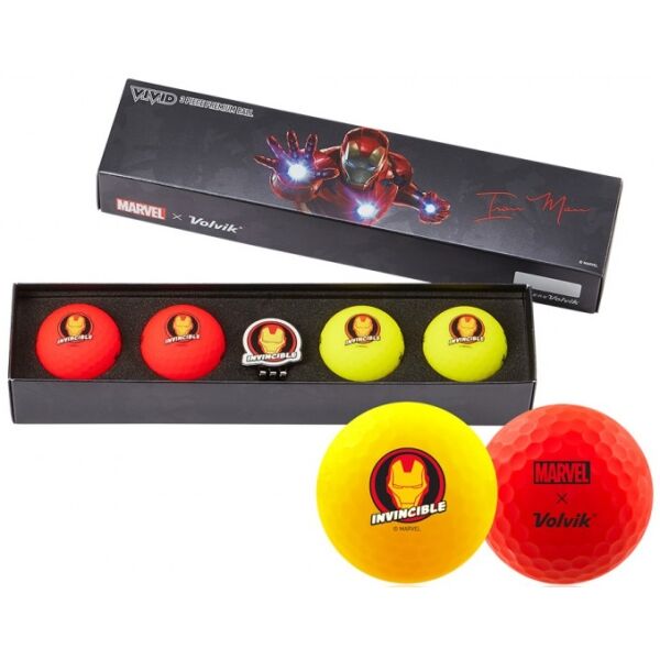 VOLVIK MARVEL IRON MAN 2.0 Golfové loptičky