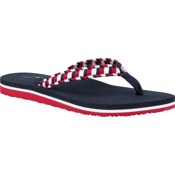 Tommy Hilfiger WOVEN WEBBING FLAT BEACH SANDAL Dámske žabky