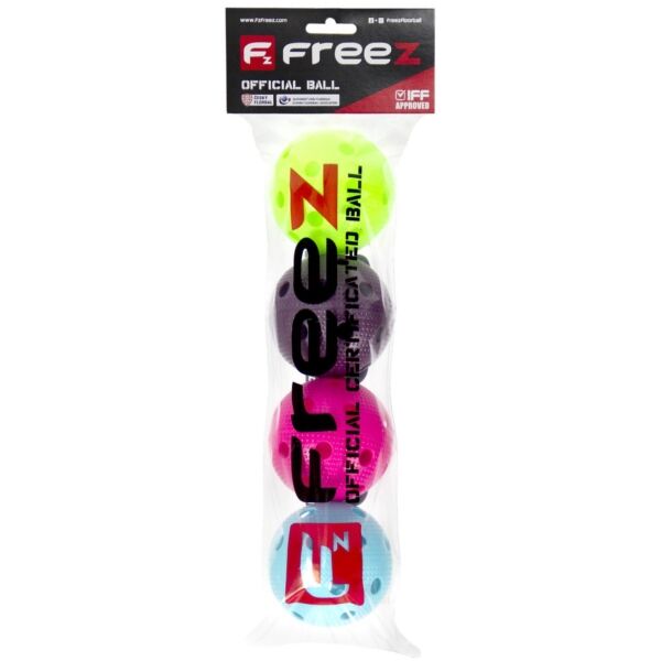 FREEZ BALL OFFICIAL TUBE 4 PCS Set florbalových loptičiek